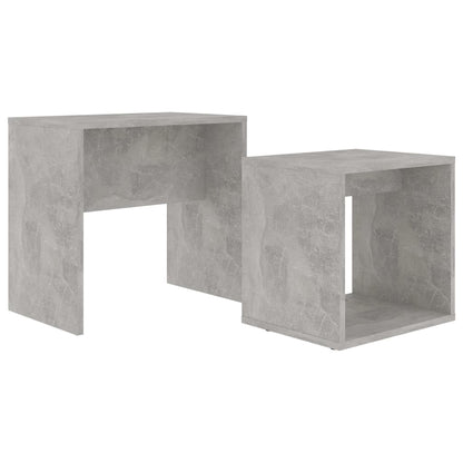 Set Tavolini da Salotto Grigio Cemento 48x30x45 cm Multistrato | homemem39