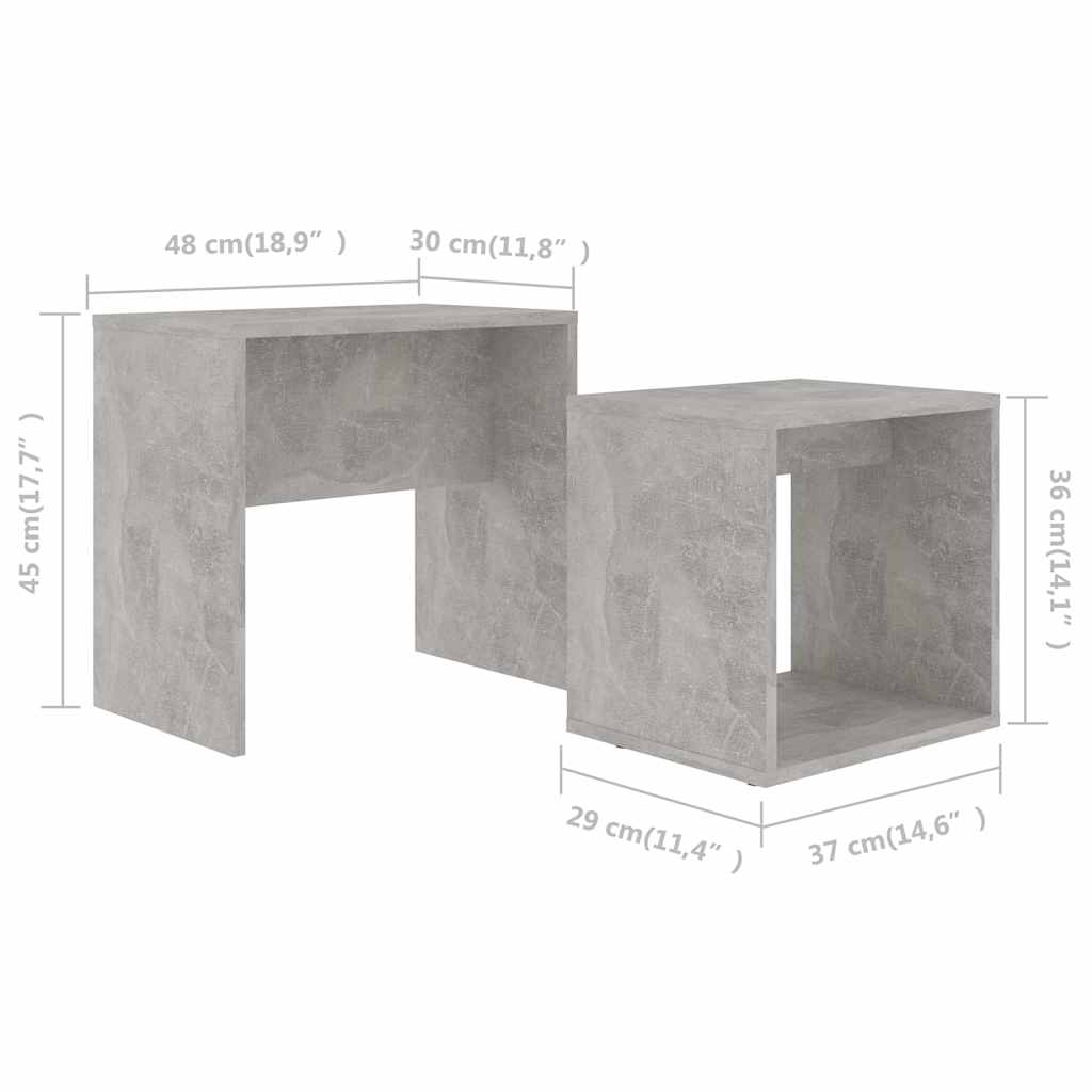 Set Tavolini da Salotto 48x30x45 cm Multistrato
