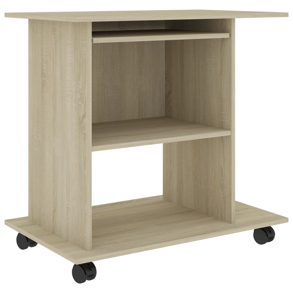 Scrivania Computer Rovere Sonoma 80x50x75 cm Legno Multistrato - homemem39