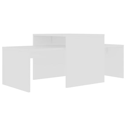 Tavolino da Salotto Bianco 100x48x40 cm in Legno Multistrato | homemem39