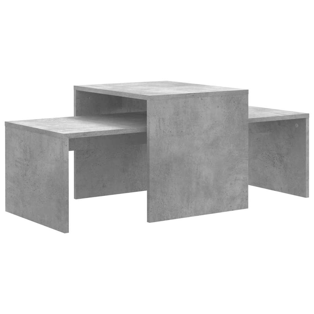 Set Tavolini da Salotto Grigio Cemento 100x48x40 cm Multistrato