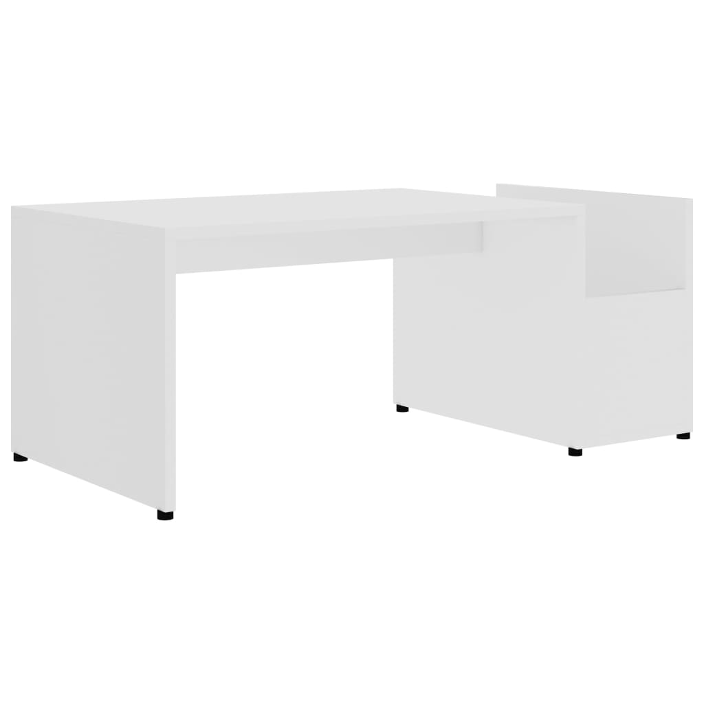 Tavolino da Salotto Bianco 90x45x35 cm in Legno Multistrato | homemem39