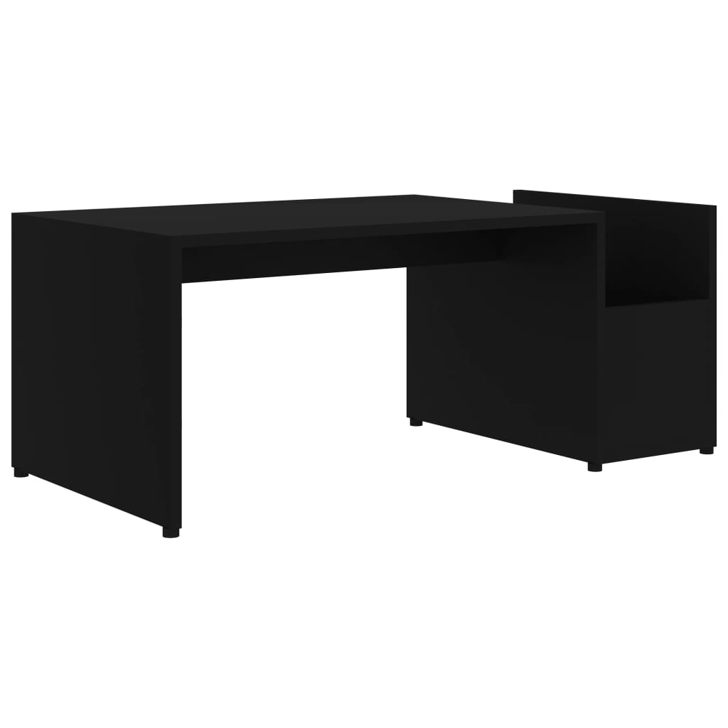 Tavolino da Salotto Nero 90x45x35 cm in Legno Multistrato | homemem39