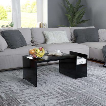 Tavolino da Salotto Nero 90x45x35 cm in Legno Multistrato | homemem39