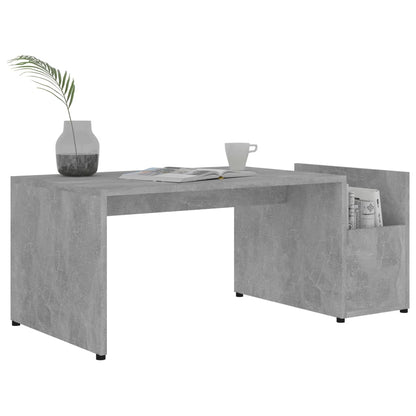 Tavolino da Salotto Grigio Cemento 90x45x35cm Legno Multistrato | homemem39