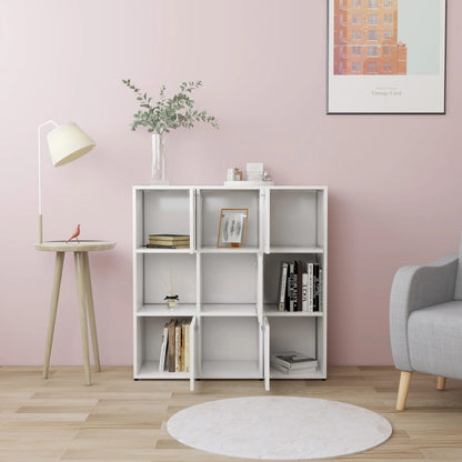 Libreria Bianca 90x30x90 cm in Legno Multistrato | homemem39