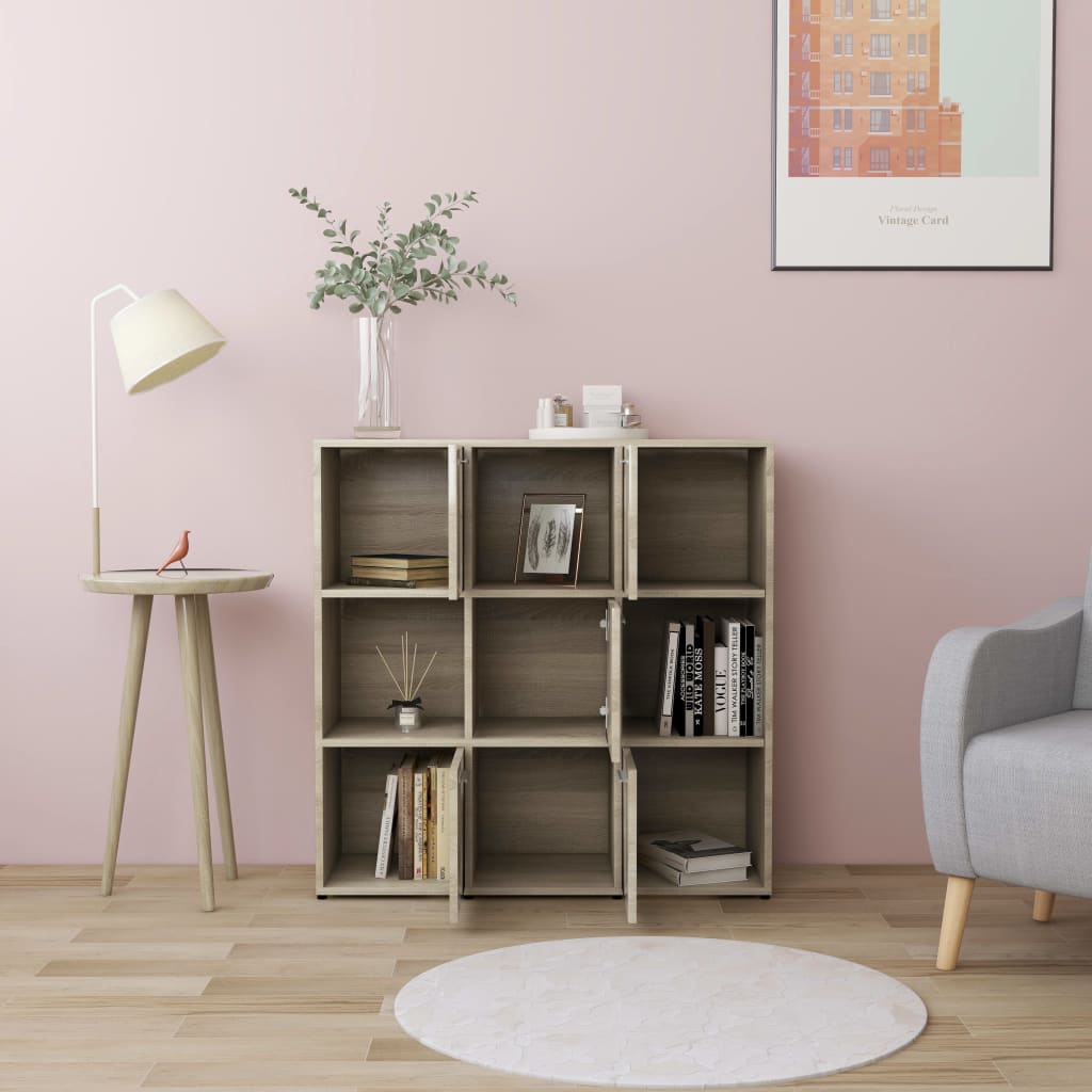 Libreria Rovere Sonoma 90x30x90 cm in Legno Multistrato | homemem39