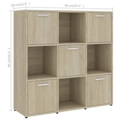 Libreria Rovere Sonoma 90x30x90 cm in Legno Multistrato | homemem39