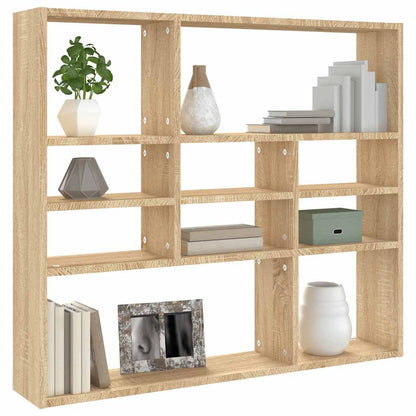 Scaffale a Parete Rovere Sonoma 90x16x78cm in Legno Multistrato | homemem39