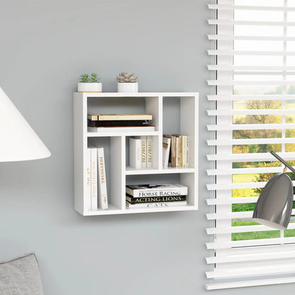 Scaffale a Parete Bianco 45,1x16x45,1 cm in Legno Multistrato | homemem39