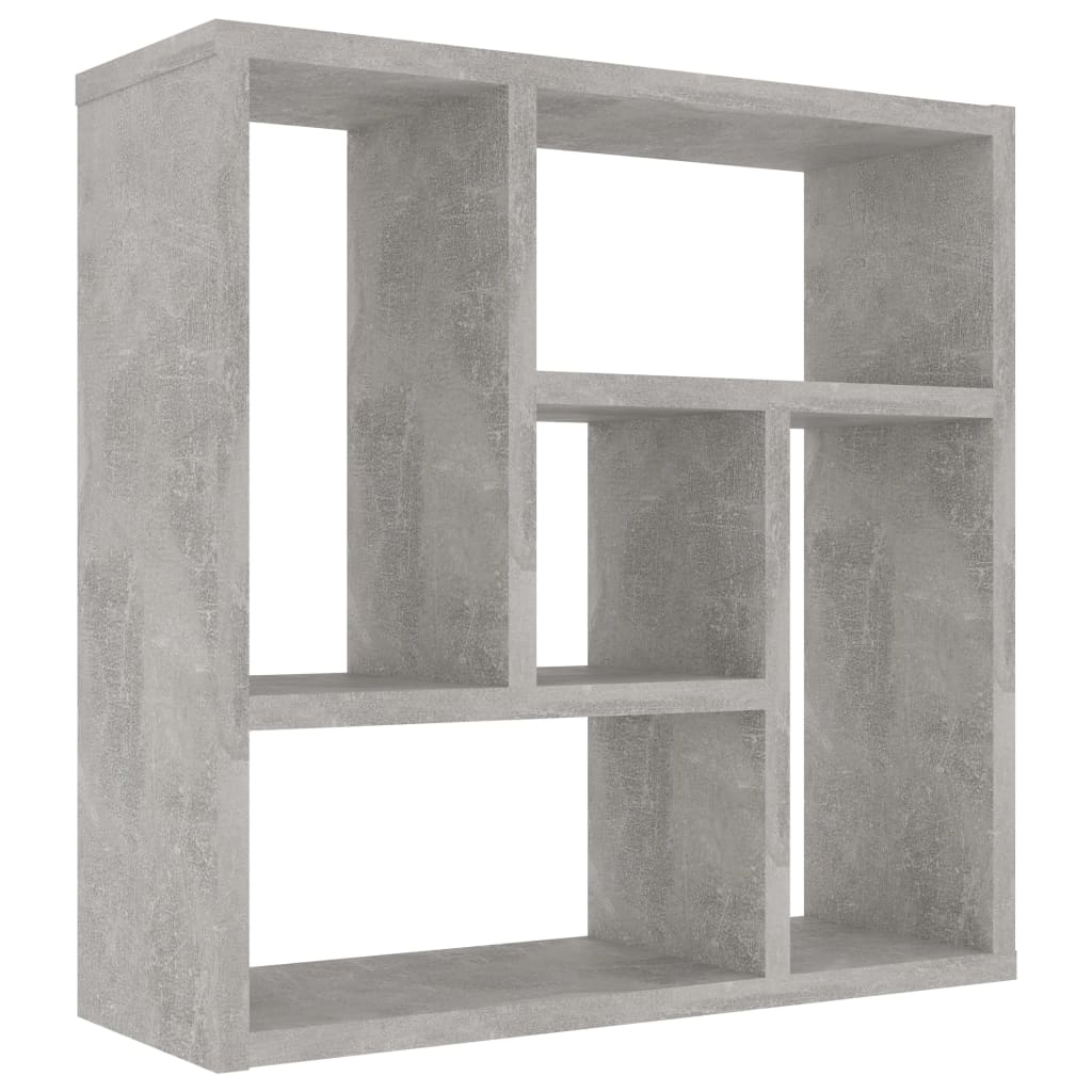 Scaffale a Parete Grigio Cemento 45,1x16x45,1 Legno Multistrato | homemem39
