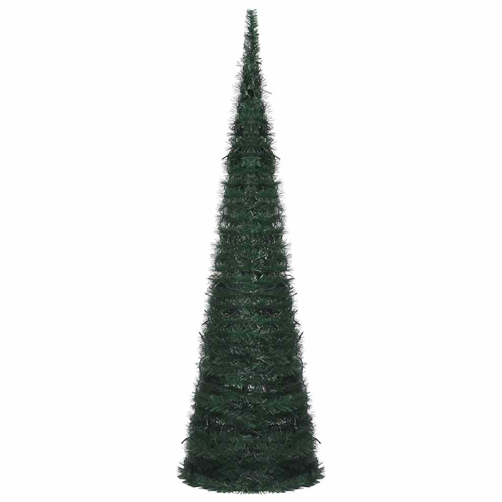 Albero di Natale Artificiale Apribile Preilluminato Verde 150cm