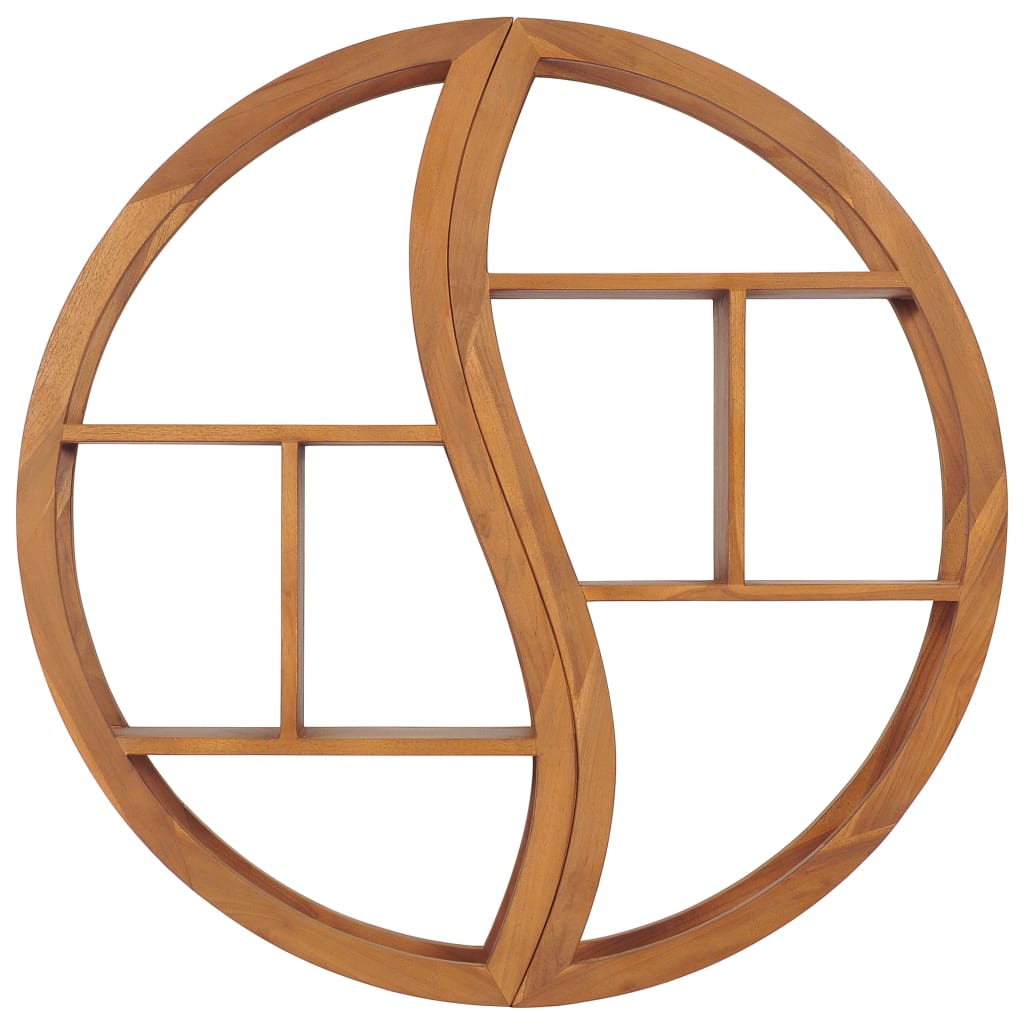 Mensola Yin Yang 100x20x100 cm in Legno Massello di Teak | homemem39