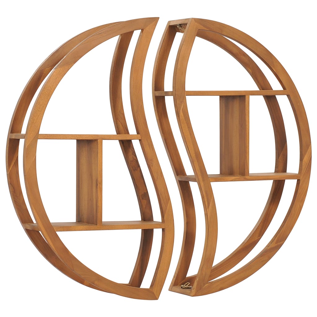 Mensola Yin Yang 100x20x100 cm in Legno Massello di Teak | homemem39
