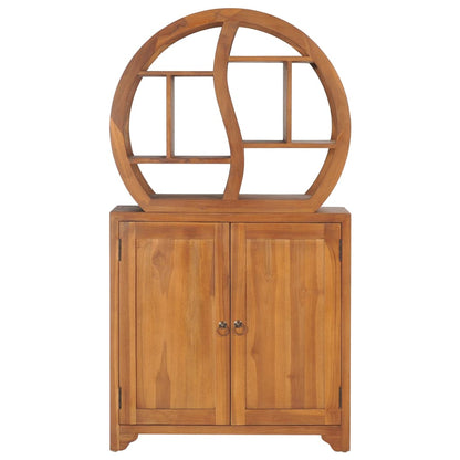 Armadietto con Mensola Yin Yang 70x30x130 cm in Legno di Teak | homemem39