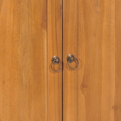 Armadietto con Mensola Yin Yang 70x30x130 cm in Legno di Teak | homemem39