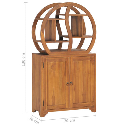 Armadietto con Mensola Yin Yang 70x30x130 cm in Legno di Teak | homemem39