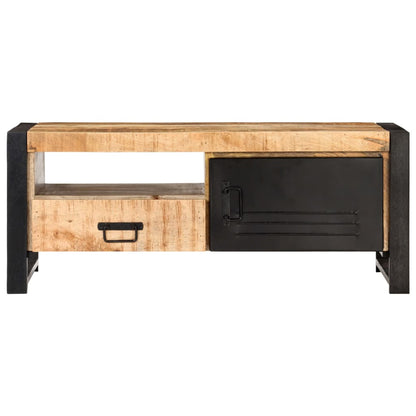 Tavolino da Salotto 100x50x40 cm in Legno Grezzo di Mango | homemem39