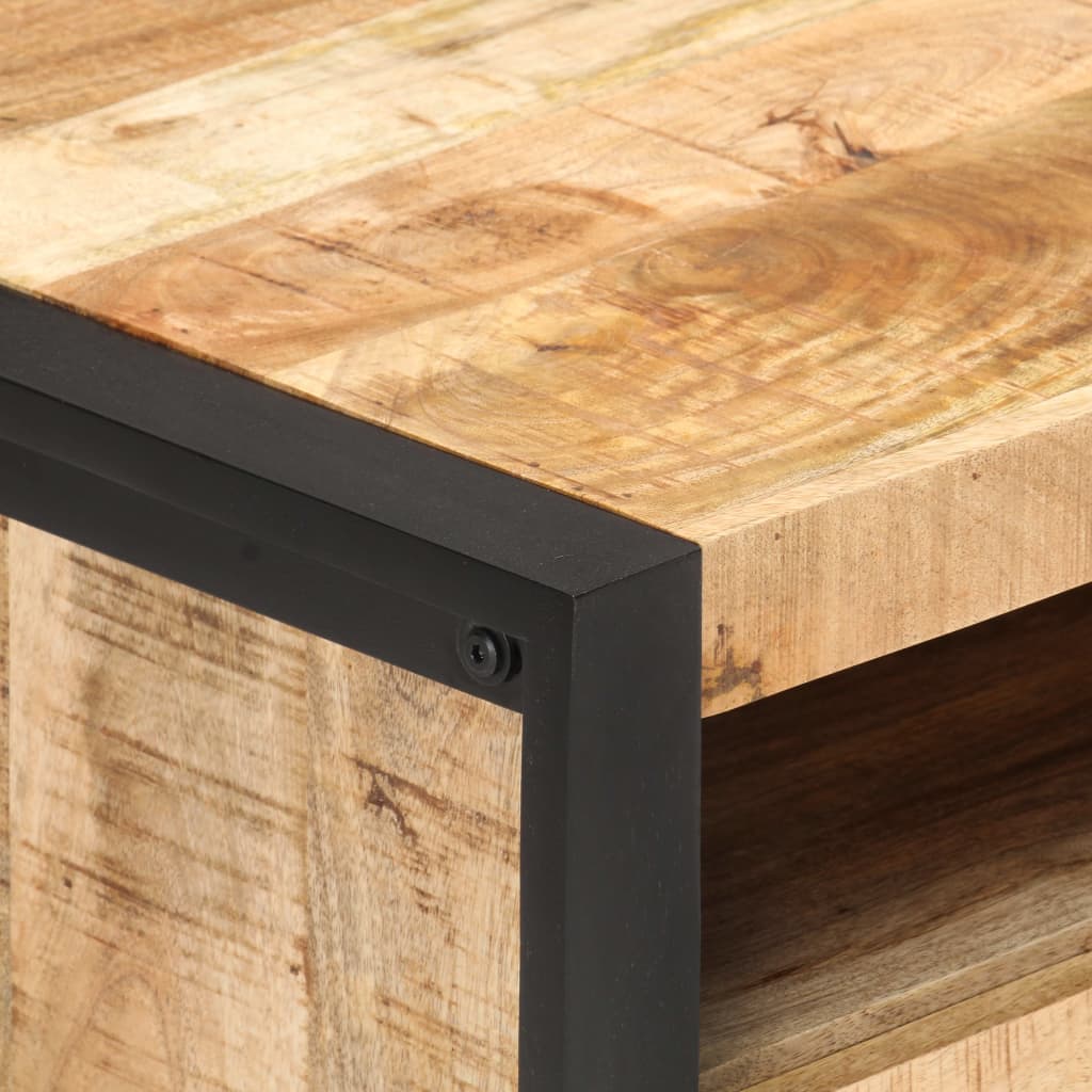 Tavolino da Salotto 100x50x40 cm in Legno Grezzo di Mango | homemem39