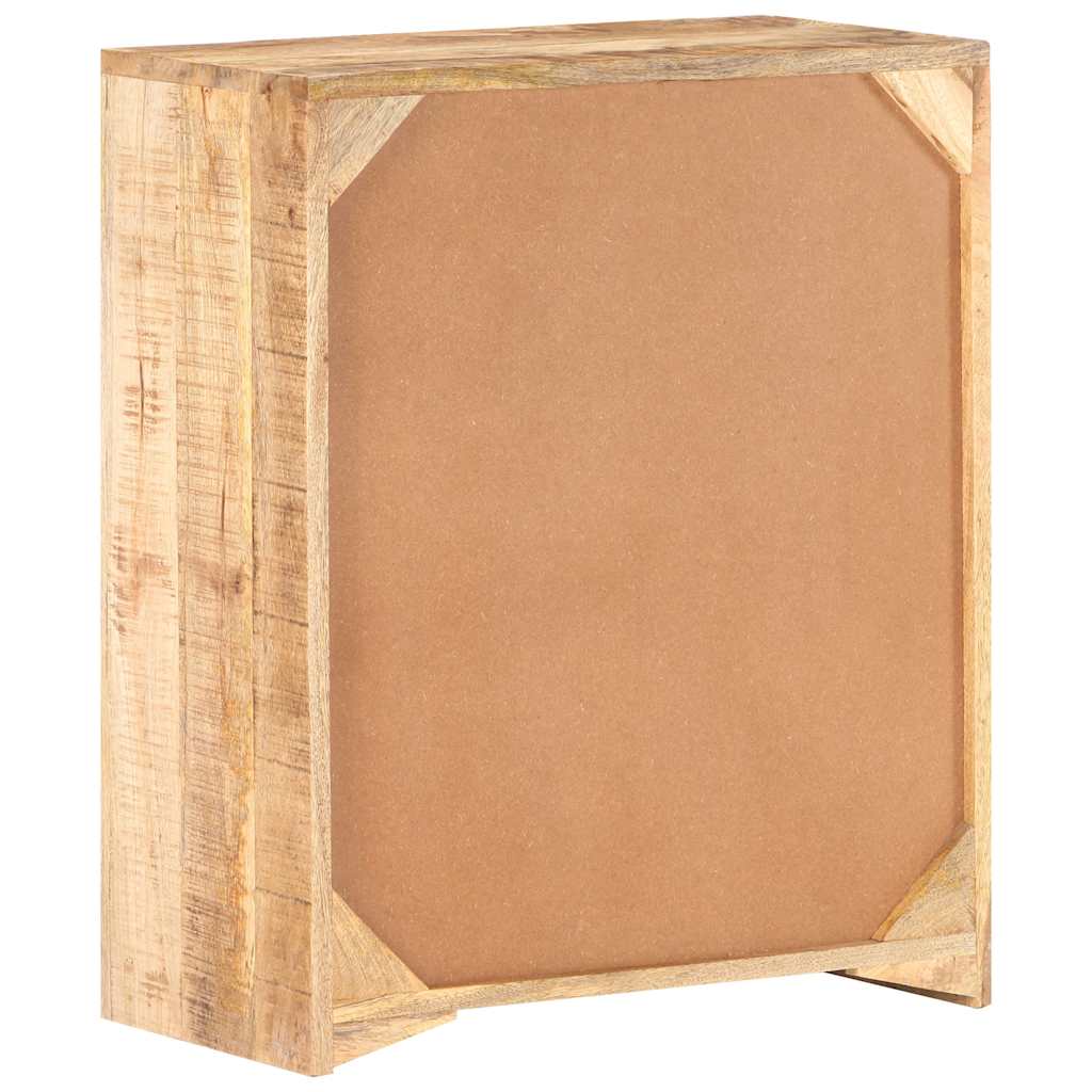 Credenza 59x35x75 cm in Legno Massello di Mango Grezzo
