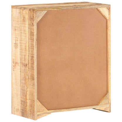 Credenza 59x35x75 cm in Legno Massello di Mango Grezzo