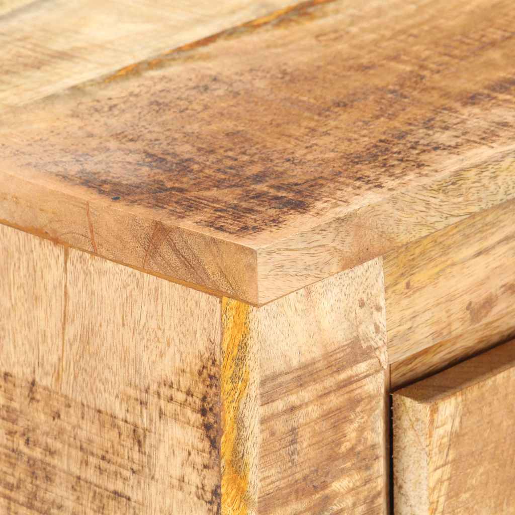 Credenza 59x35x75 cm in Legno Massello di Mango Grezzo