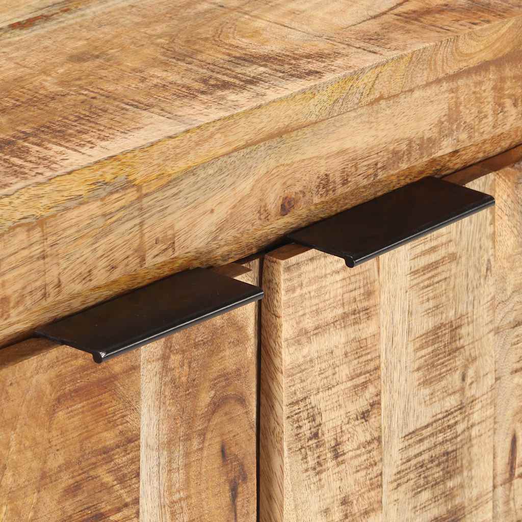 Credenza 59x35x75 cm in Legno Massello di Mango Grezzo