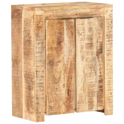 Credenza 59x35x75 cm in Legno Massello di Mango Grezzo