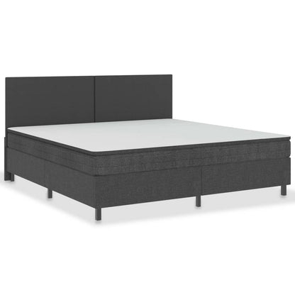 Letto a Molle Grigio Scuro in Tessuto 200x200 cm | homemem39