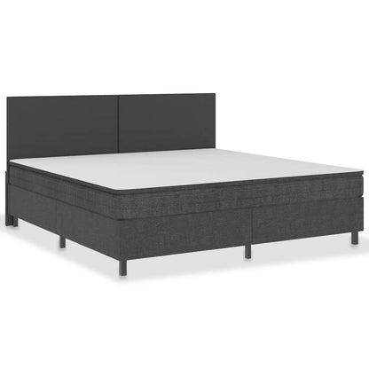 Letto a Molle Grigio Scuro in Tessuto 200x200 cm