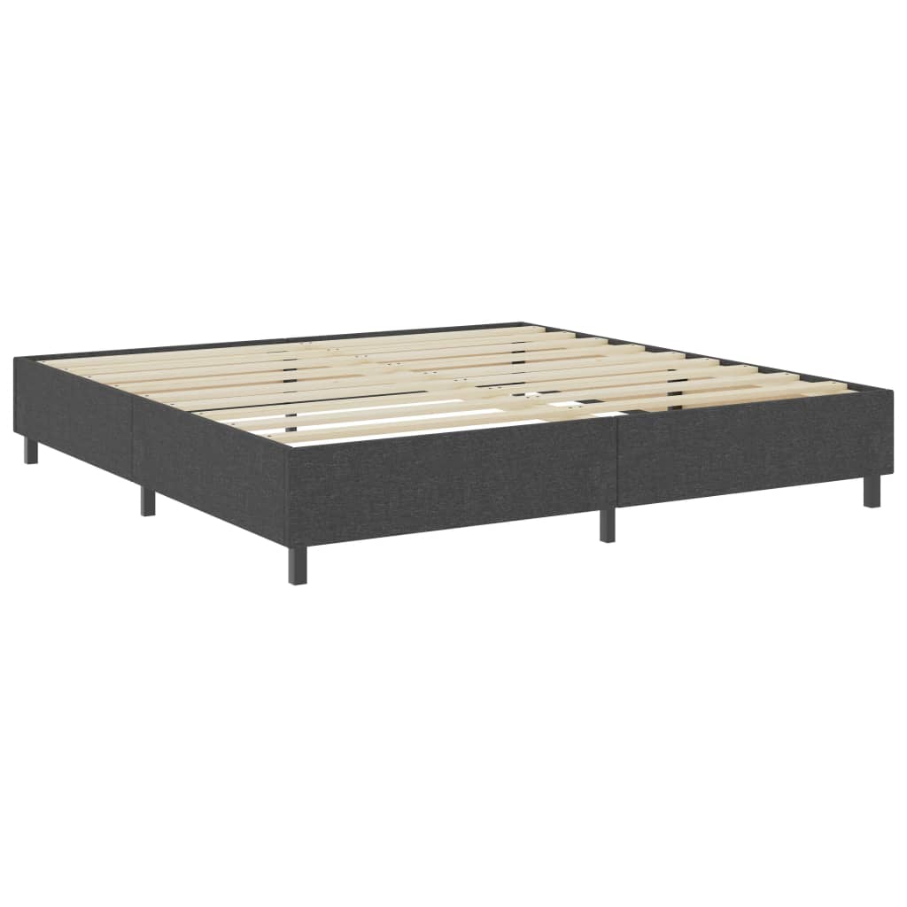 Letto a Molle Grigio Scuro in Tessuto 200x200 cm | homemem39