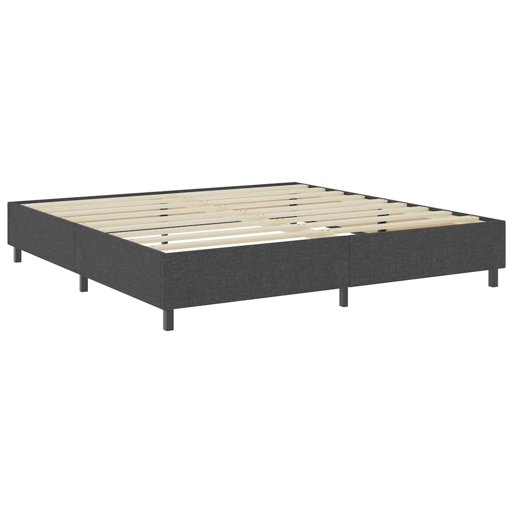 Letto a Molle Grigio Scuro in Tessuto 200x200 cm