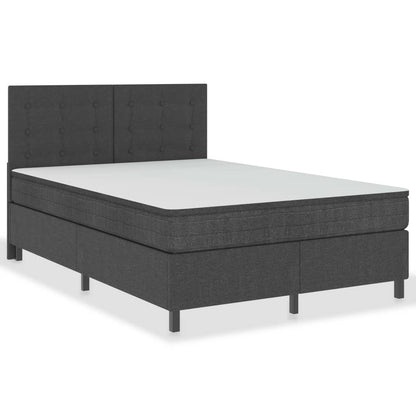 Letto a Molle Grigio Scuro in Tessuto 140x200 cm | homemem39
