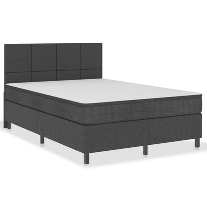 Letto a Molle Grigio Scuro in Tessuto 140x200 cm | homemem39