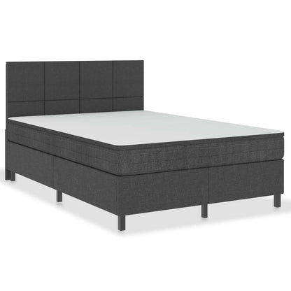 Letto a Molle Grigio Scuro in Tessuto 160x200 cm | homemem39