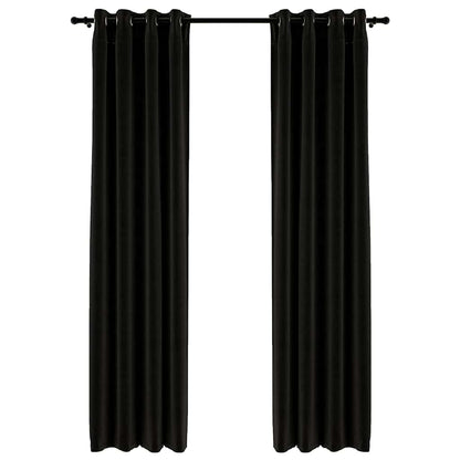 Tende Oscuranti Effetto Lino 2 pz 140x225 cm Antracite | homemem39