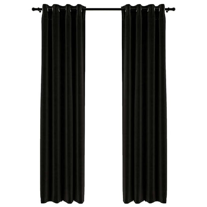 Tende Oscuranti Effetto Lino 2 pz Antracite 140x245 cm | homemem39