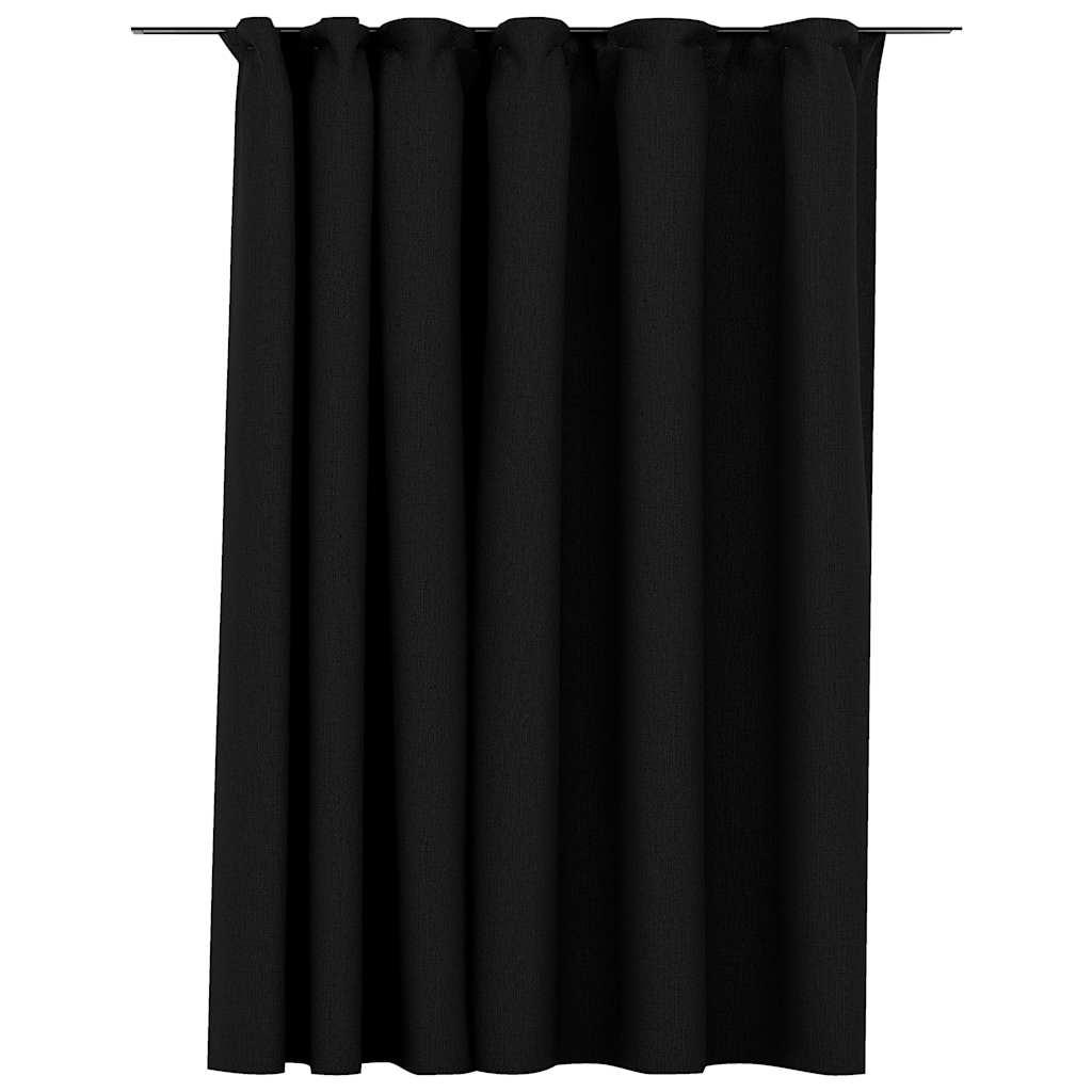 Tenda Oscurante Effetto Lino con Ganci Antracite 290x245 cm | homemem39
