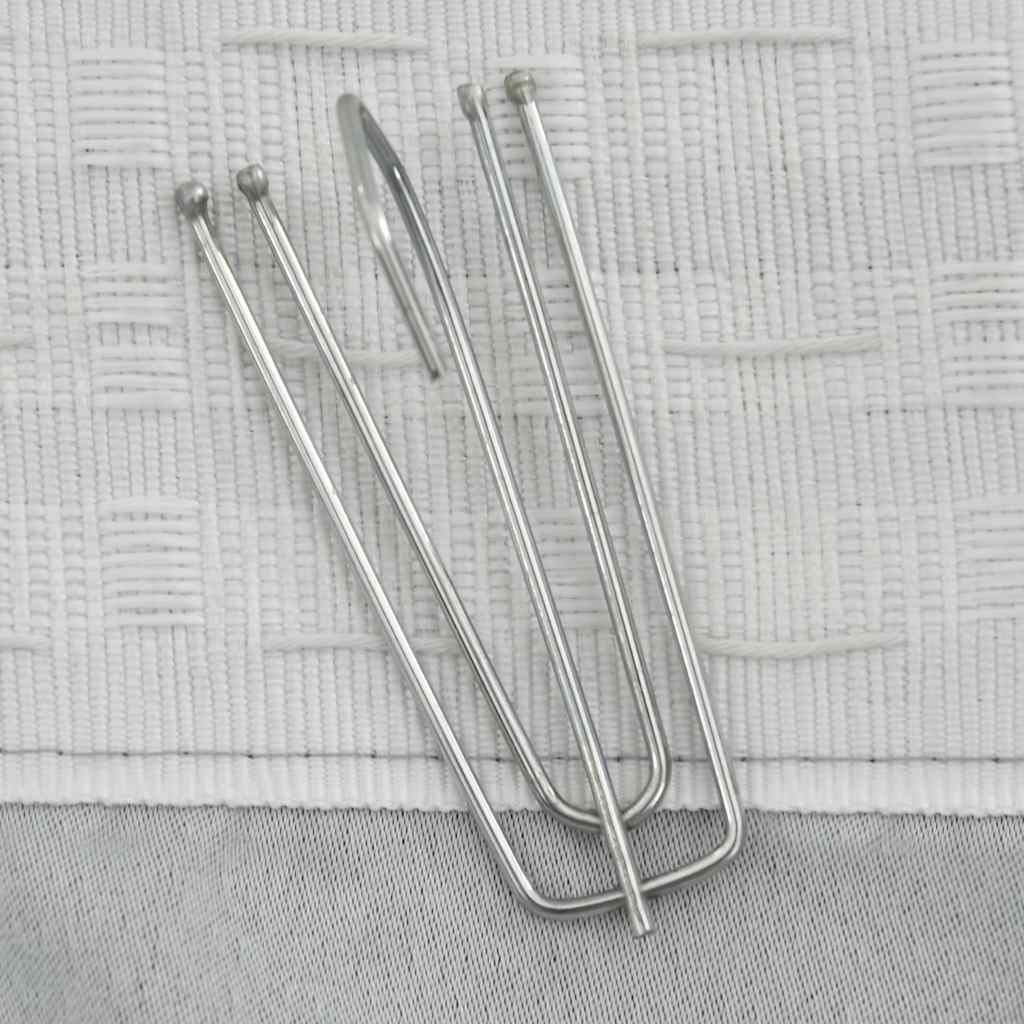 Tende Oscuranti con Ganci Effetto Lino 2 pz Grigie 140x225 cm