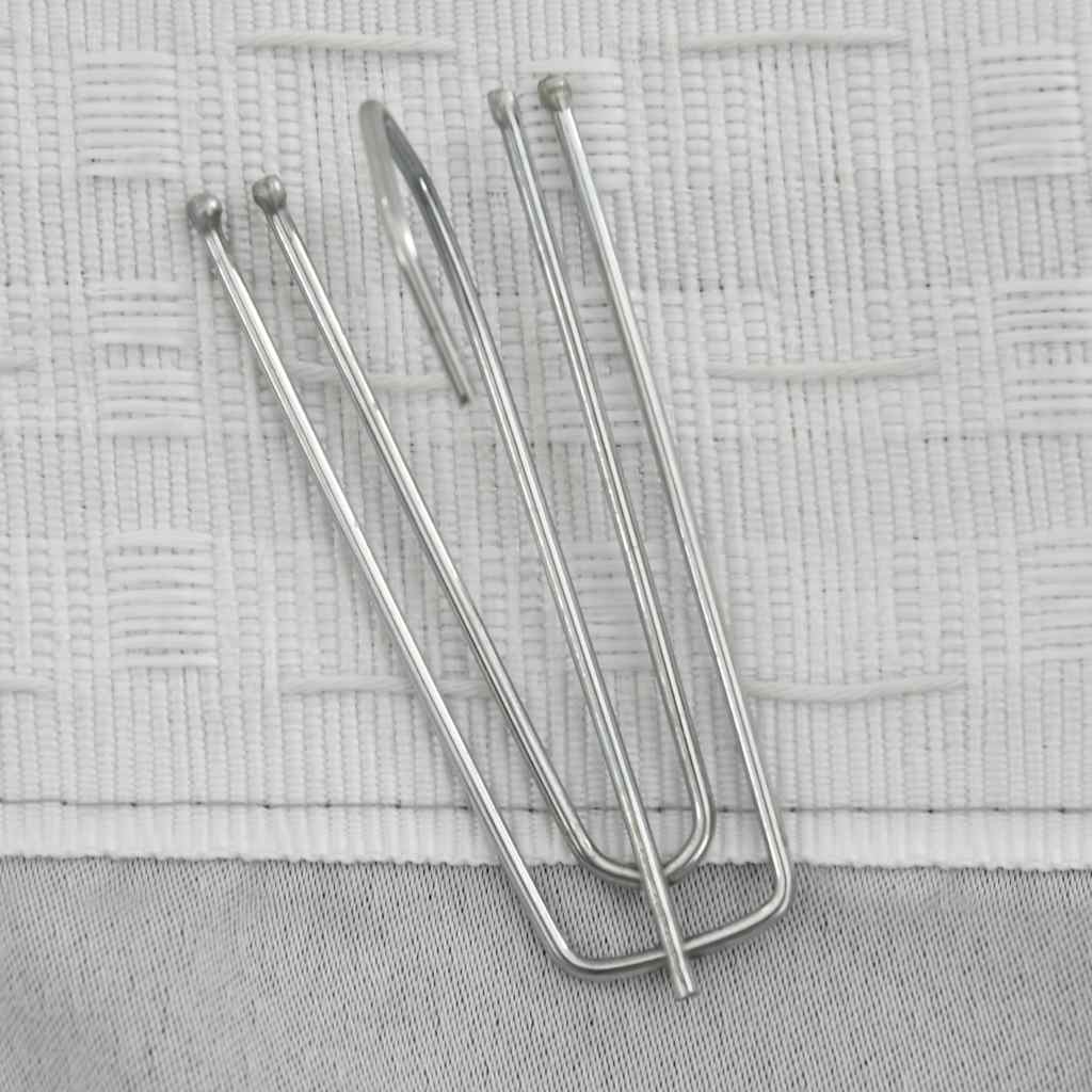 Tenda Oscurante Effetto Lino con Ganci Grigie 290x245 cm | homemem39