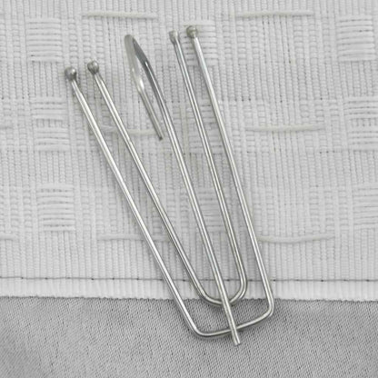 Tenda Oscurante Effetto Lino con Ganci Grigie 290x245 cm | homemem39