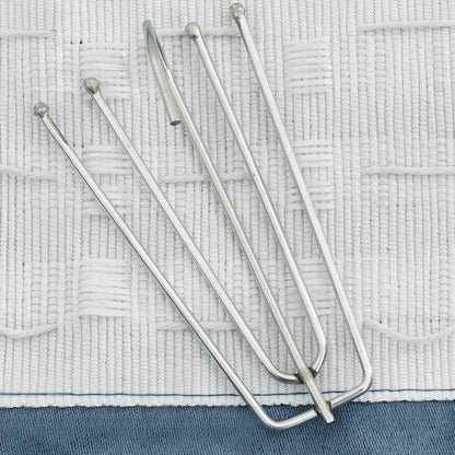 Tende Oscuranti con Ganci Effetto Lino 2 pz Blu 140x245 cm | homemem39
