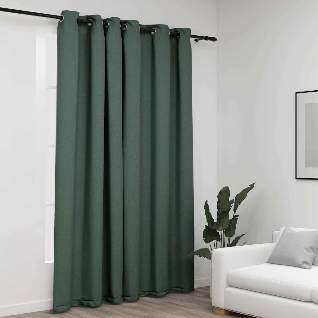 Tenda Oscurante Effetto Lino con Occhielli 290x245 cm