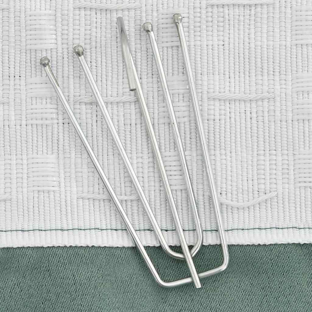 Tende Oscuranti con Ganci Effetto Lino 2 pz Verdi 140x245 cm | homemem39