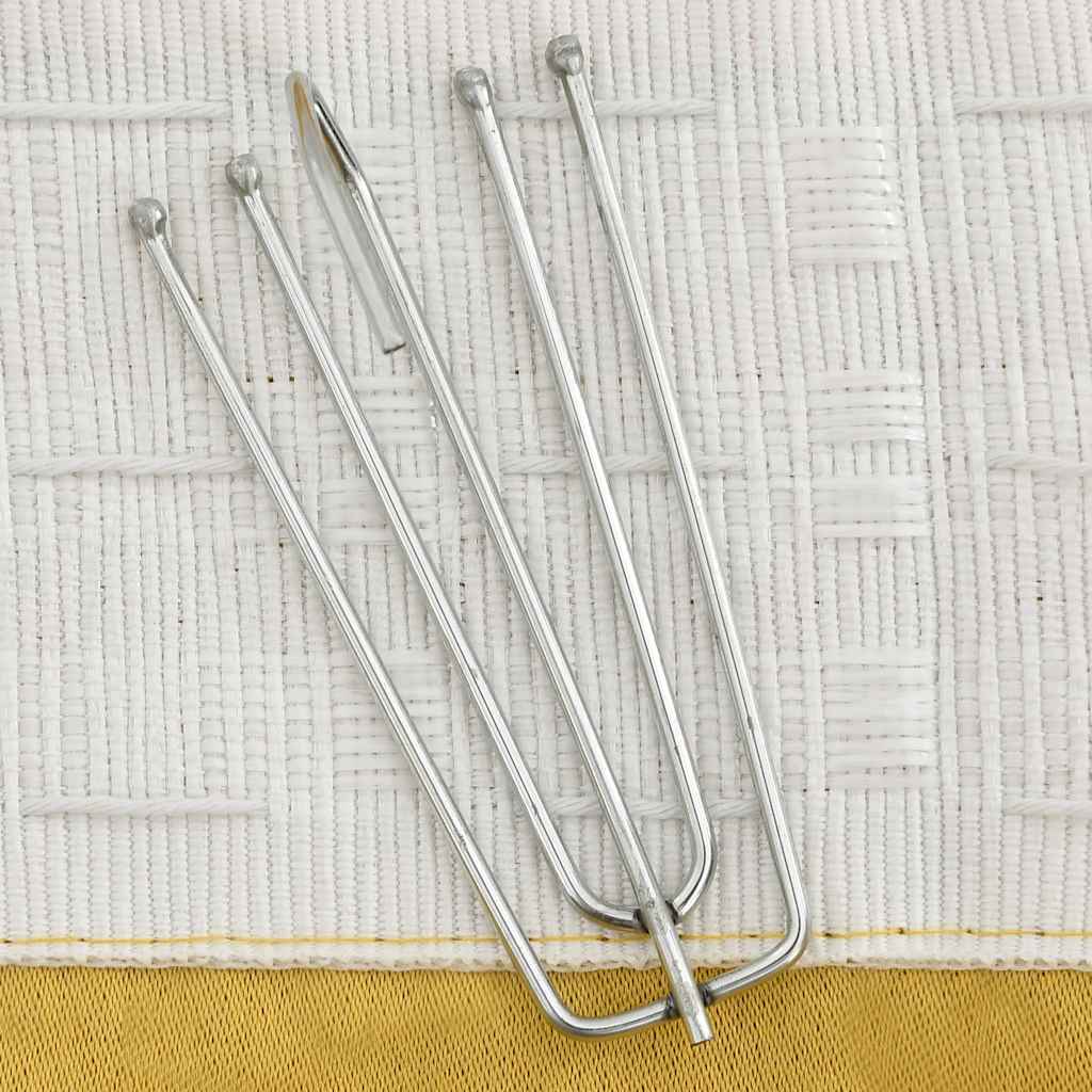 Tende Oscuranti con Ganci Effetto Lino 2 pz Gialle 140x245 cm | homemem39
