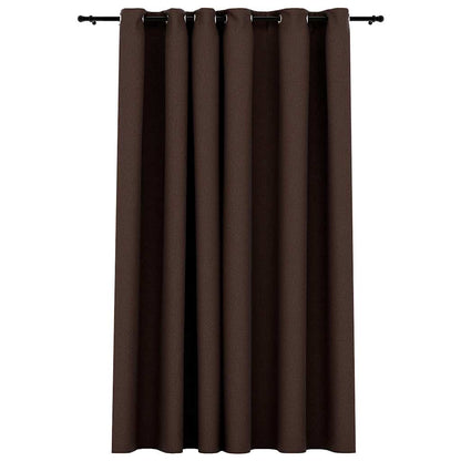Tenda Oscurante Effetto Lino con Occhielli Talpa 290x245 cm | homemem39
