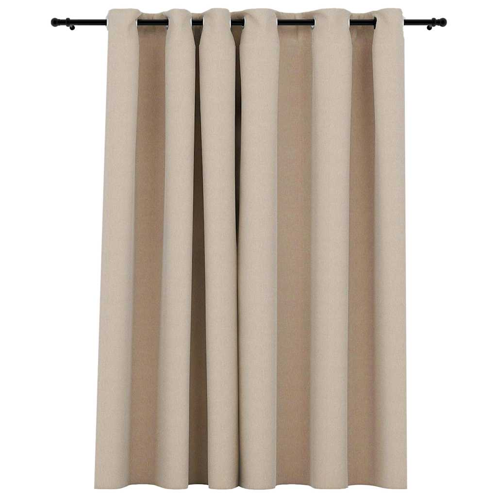 Tenda Oscurante Effetto Lino con Occhielli 290x245 cm