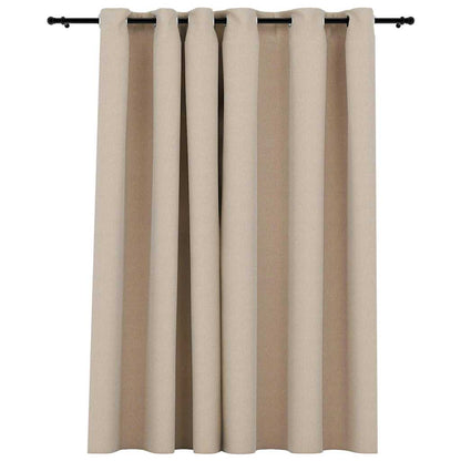 Tenda Oscurante Effetto Lino con Occhielli 290x245 cm