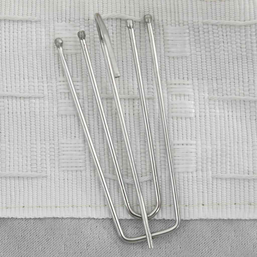 Tenda Oscurante Effetto Lino con Ganci Beige 290x245 cm | homemem39