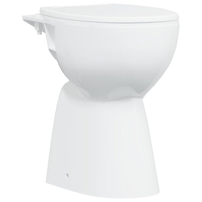 WC Senza Brida 7 cm Altezza Extra Chiusura Rallentata Ceramica Bianca | homemem39